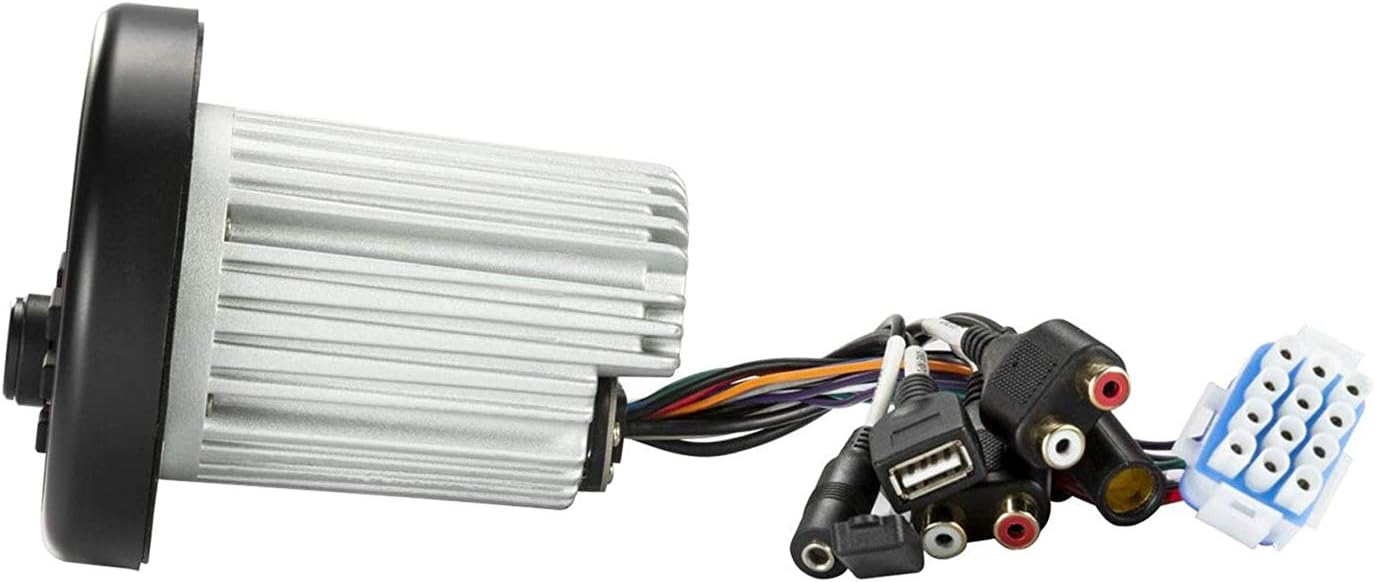 Kicker 46KMC2 200 Watts Weather-Resistant Marine Grade Compact Gauge Mount Media Center Receiver with AM/FM Radio, USB and Bluetooth Capability