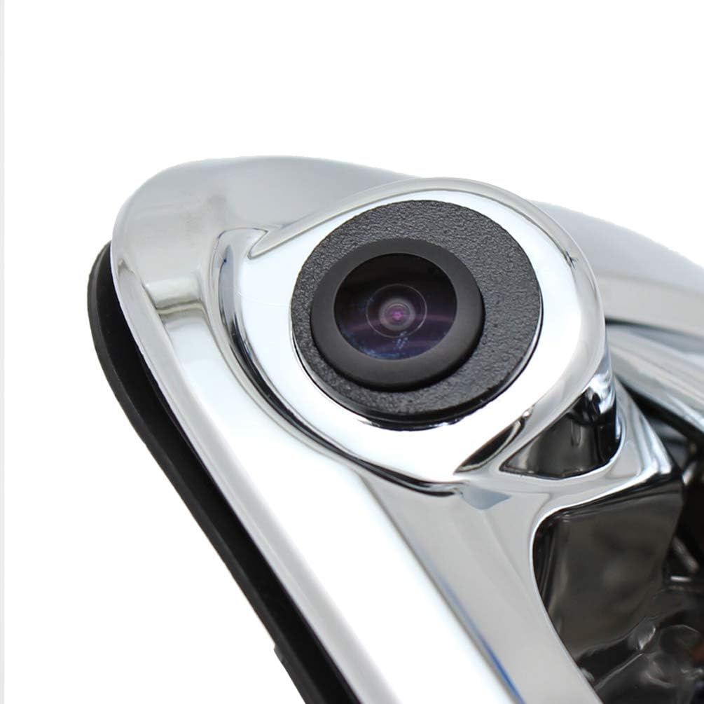 EWAY Tailgate Handle Backup Rear View Reverse Camera for Ford F150 2004-2014/Super Duty F250/F350/F450/F550 2008-2014 Explorer Sport Trac Lincoln Mark LT Pickup Truck Chrome(with Optional Guideline) Pack of 2