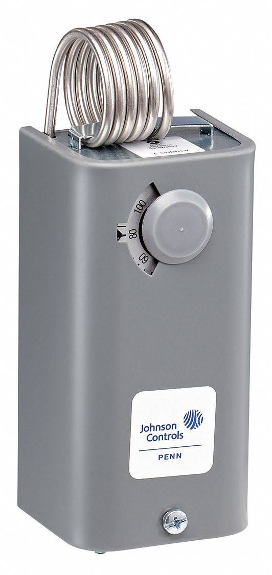 Johnson Controls Line Volt Mechanical Tstat for HEATING and COOLING, 24 to 600VAC HAWA A19BAC-3C