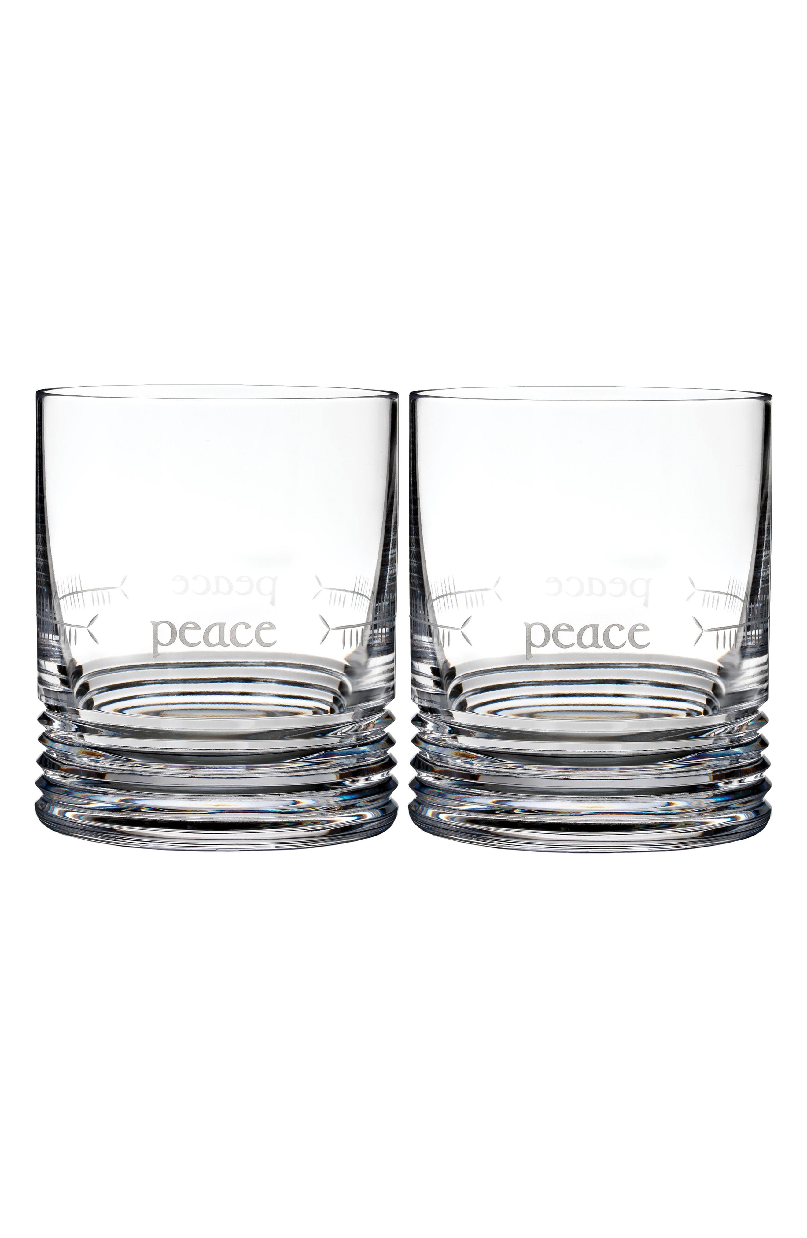 Waterford Ogham Peace Double Old Fashioned Glasses (Set of 2)