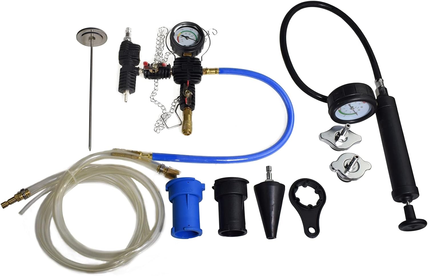 Alltooetools 28pcs Universal Radiator Pressure Tester and Vacuum Type Cooling System Tool Kit