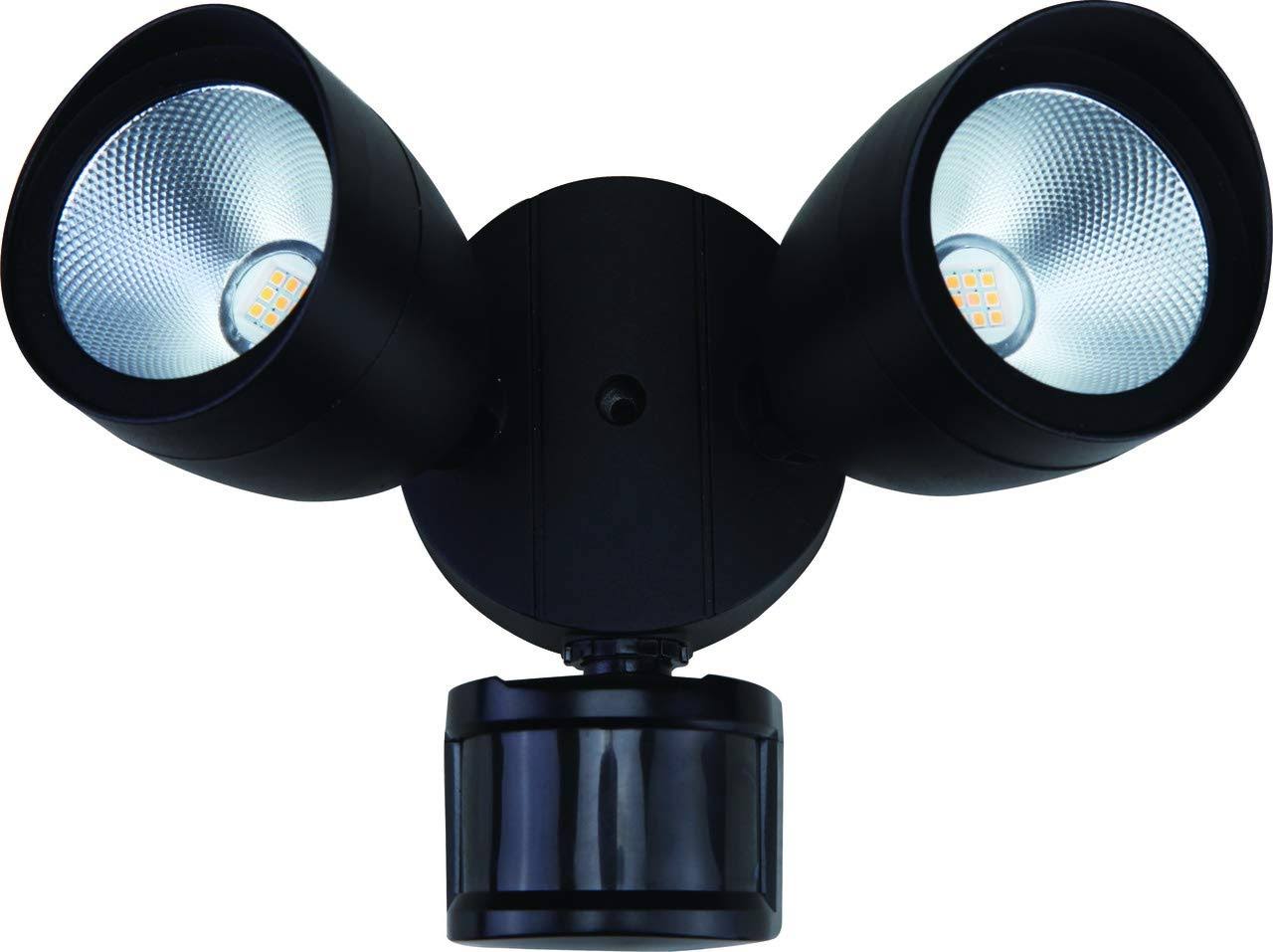 LED Security Light with Motion Sensor, 20W, 3000K, NaturaLED Led-fxbfd20/830/bk-sen, Black