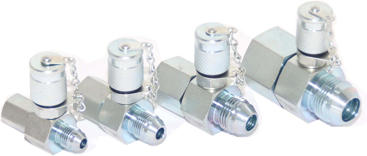 XZT Kobe 4PACK Hydraulic Swivel Run tees Tester Coupling Kit for Excavator Construction Machinery