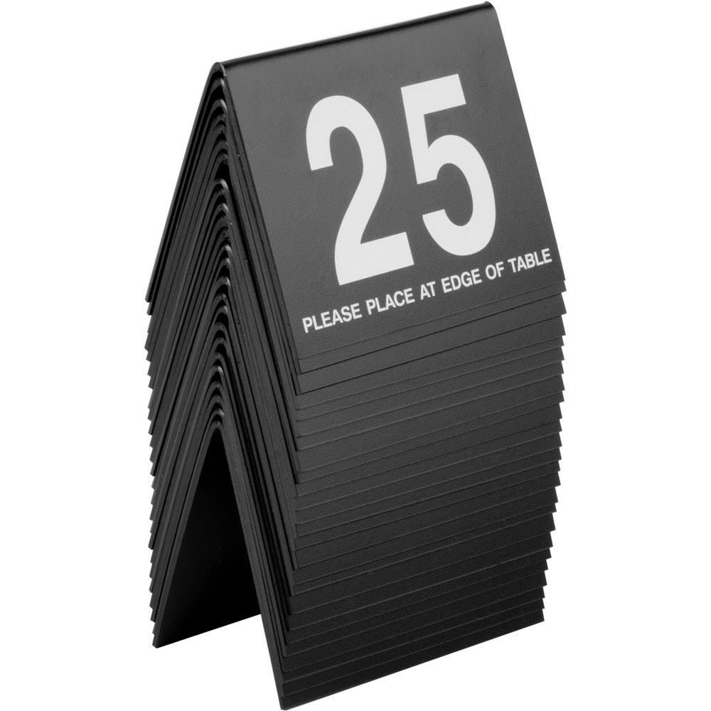 Cal Mil 234-13 Black with White 1 to 25 Break Resistant Number Tent