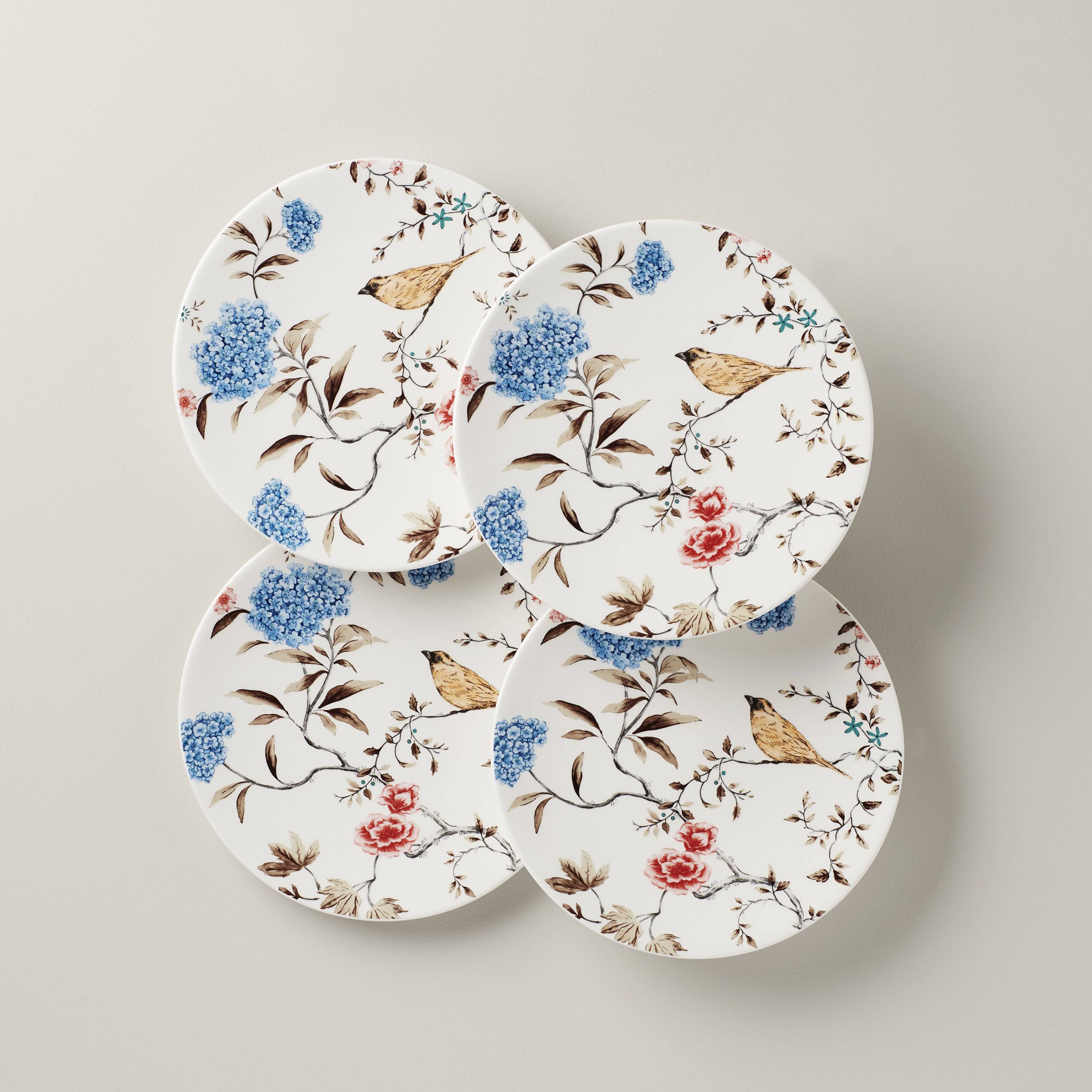 Lenox Sprig u0026 Vine Accent PLATE, Set of 4 - White