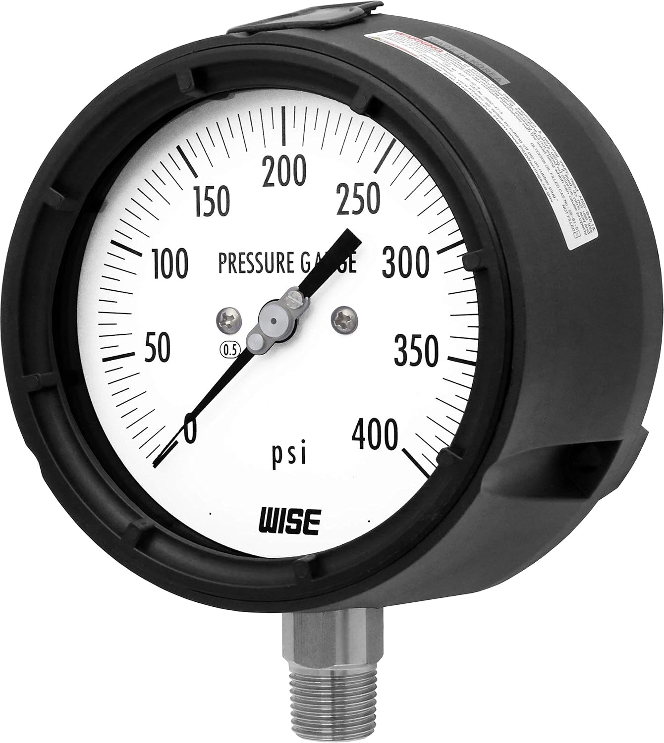 WISE Solid Front Type Pressure Gauge with thermoplastic case P359 125mm(4-1/2