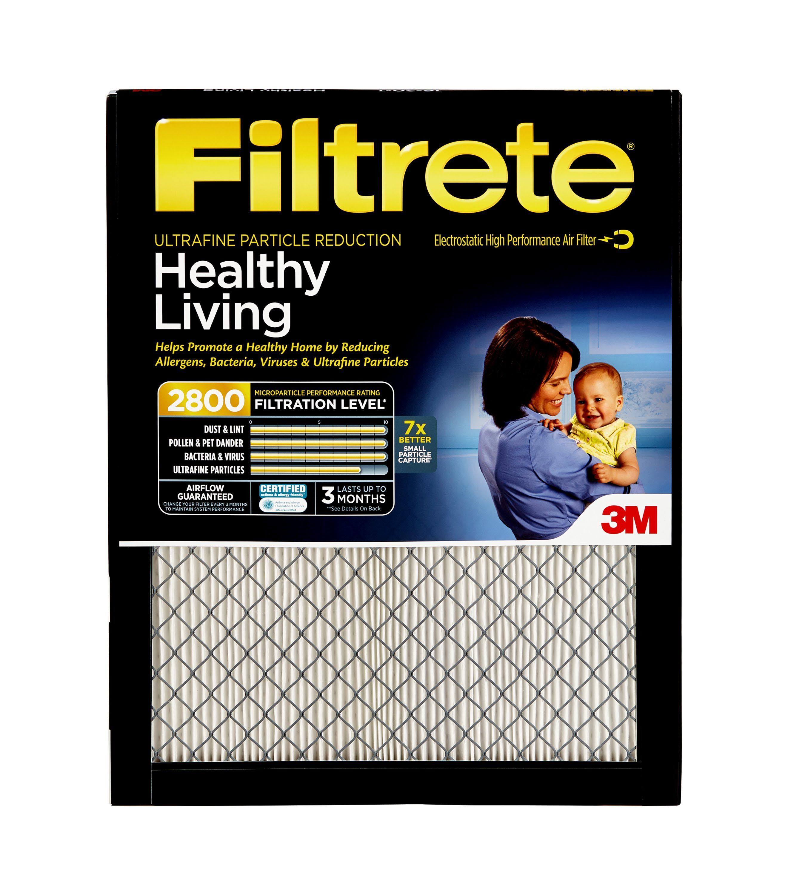 Filtrete 16x20x1 MPR 2800, Ultrafine Particle Reduction AC Furnace Air Filter, 2