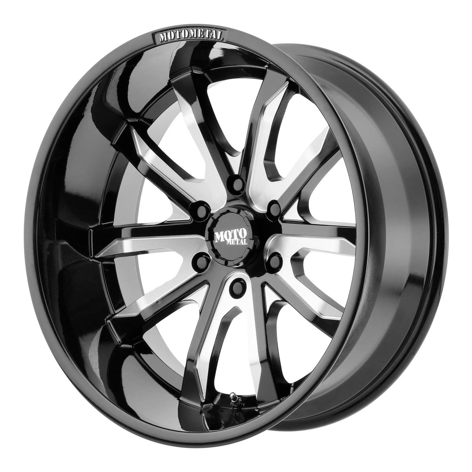 Moto Metal MO98389068300 Mo983 Dagger Wheel 18x9 6x6x139.7 +0mm Gloss Black Milled