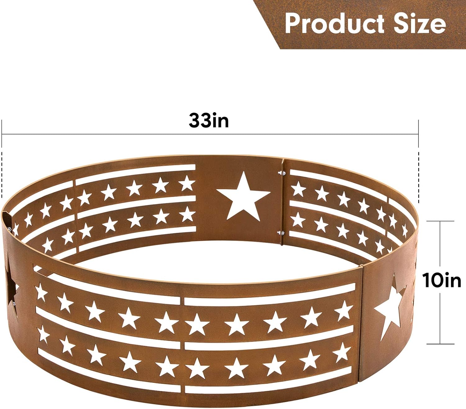 AMAGABELI GARDEN & HOME Fire Pit Outdoor Cast Iron Wood Burning Fire Bowl 28in with A Drain Hole Fireplace Extra Deep Large Round Outside Backyard Deck Camping Heavy Duty Metal Grate Rustproof BG368