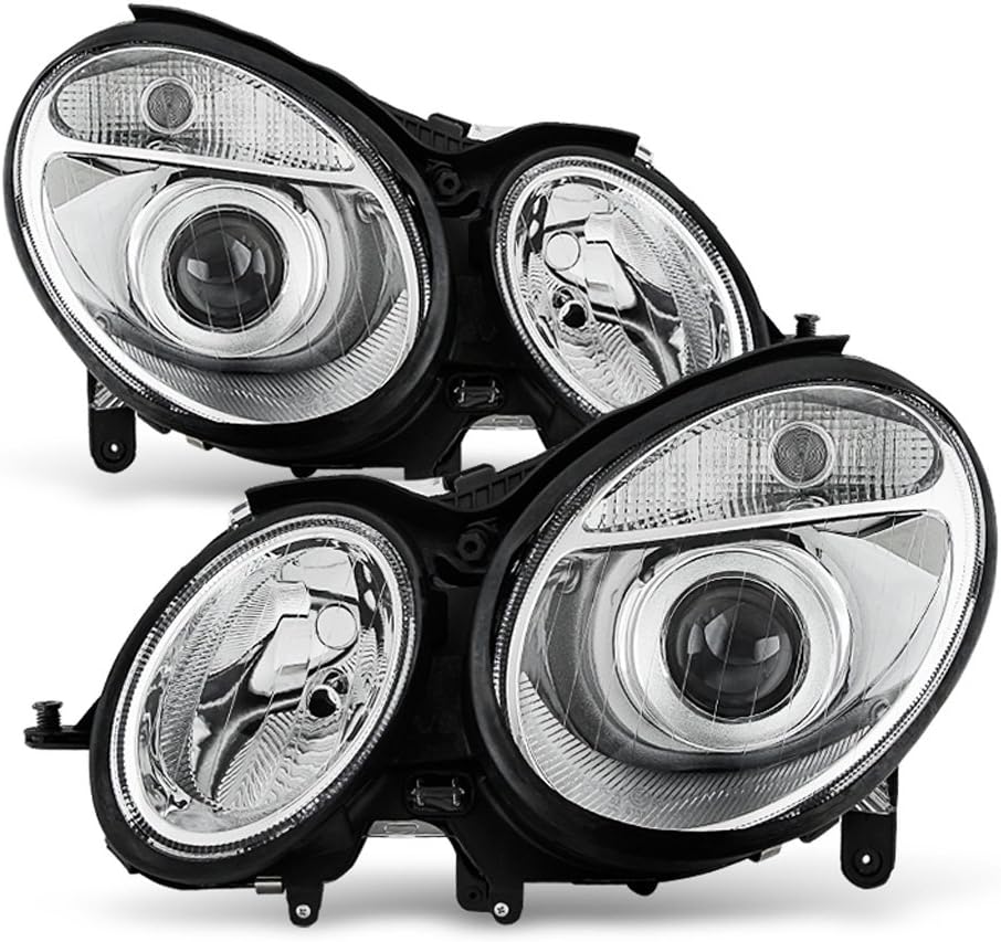 ACANII - For [Halogen Model Only] 2003-2006 Mercedes Benz W211 E-Class Headlights Headlamps Pair Driver + Passenger Side