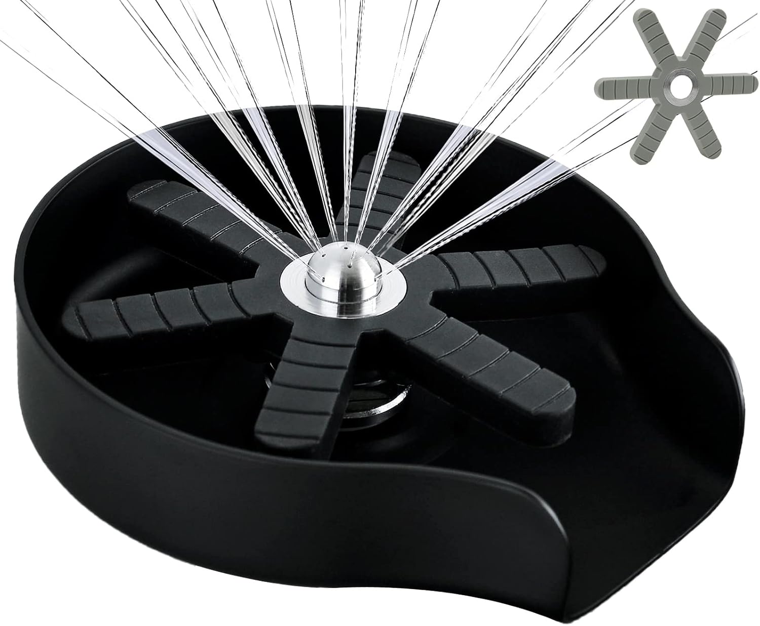 CGM Metal Glass Rinser for Kitchen Sinks,Faucet Kitchen Sink Glass Rinser Stainless Steel,Bottle Washer,Kitchen Sink Accessories,Cup Rinser for Sink(Brushed Nickel)