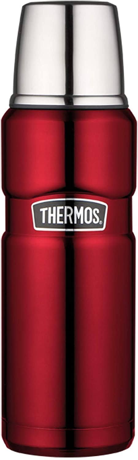 4003.248.047 Thermos Stainless King 0.47 Litre Stainless Steel Vacuum Flask, Cranberry