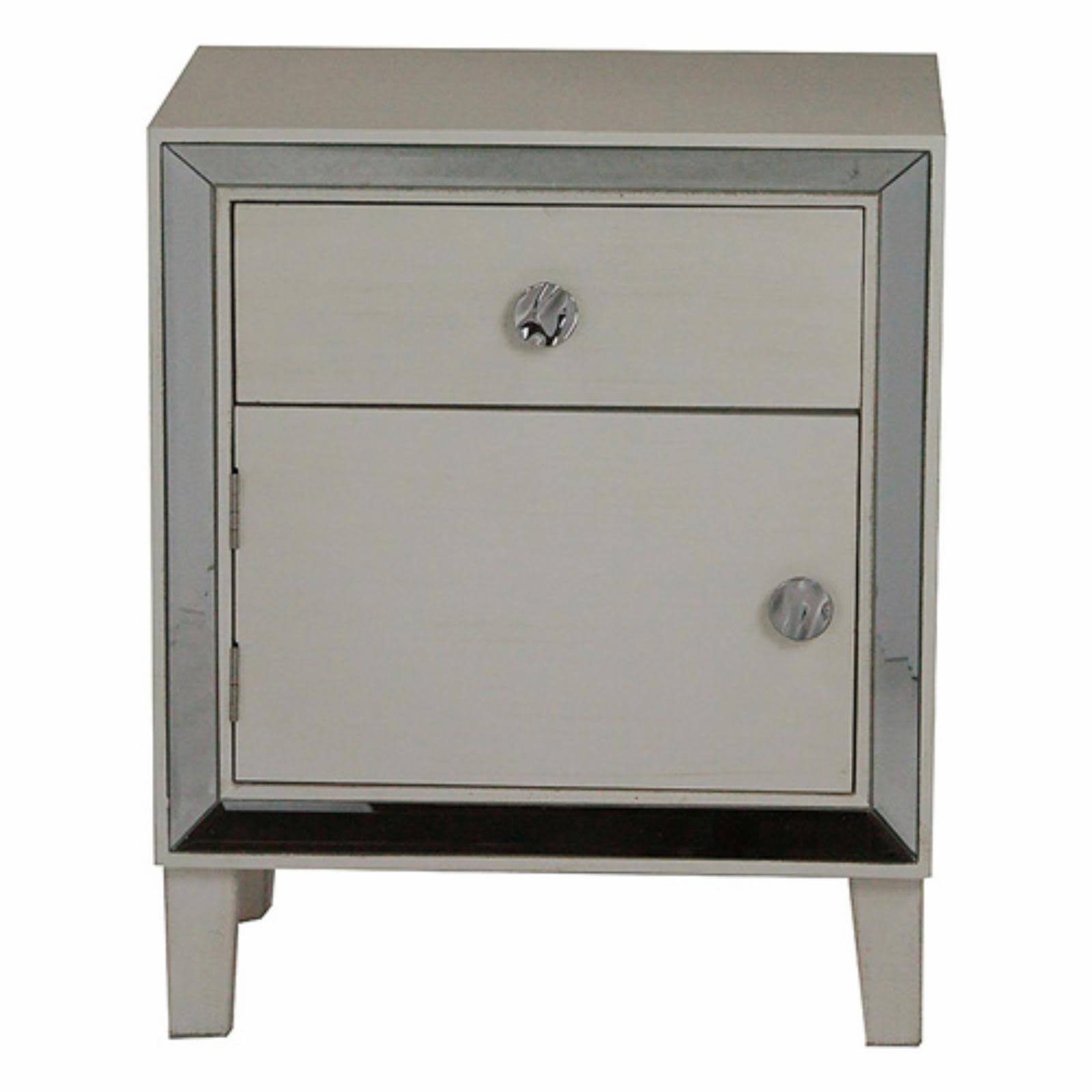 Heather Ann Creations Bon Marche 1 Drawer 1 Door Accent Cabinet, White