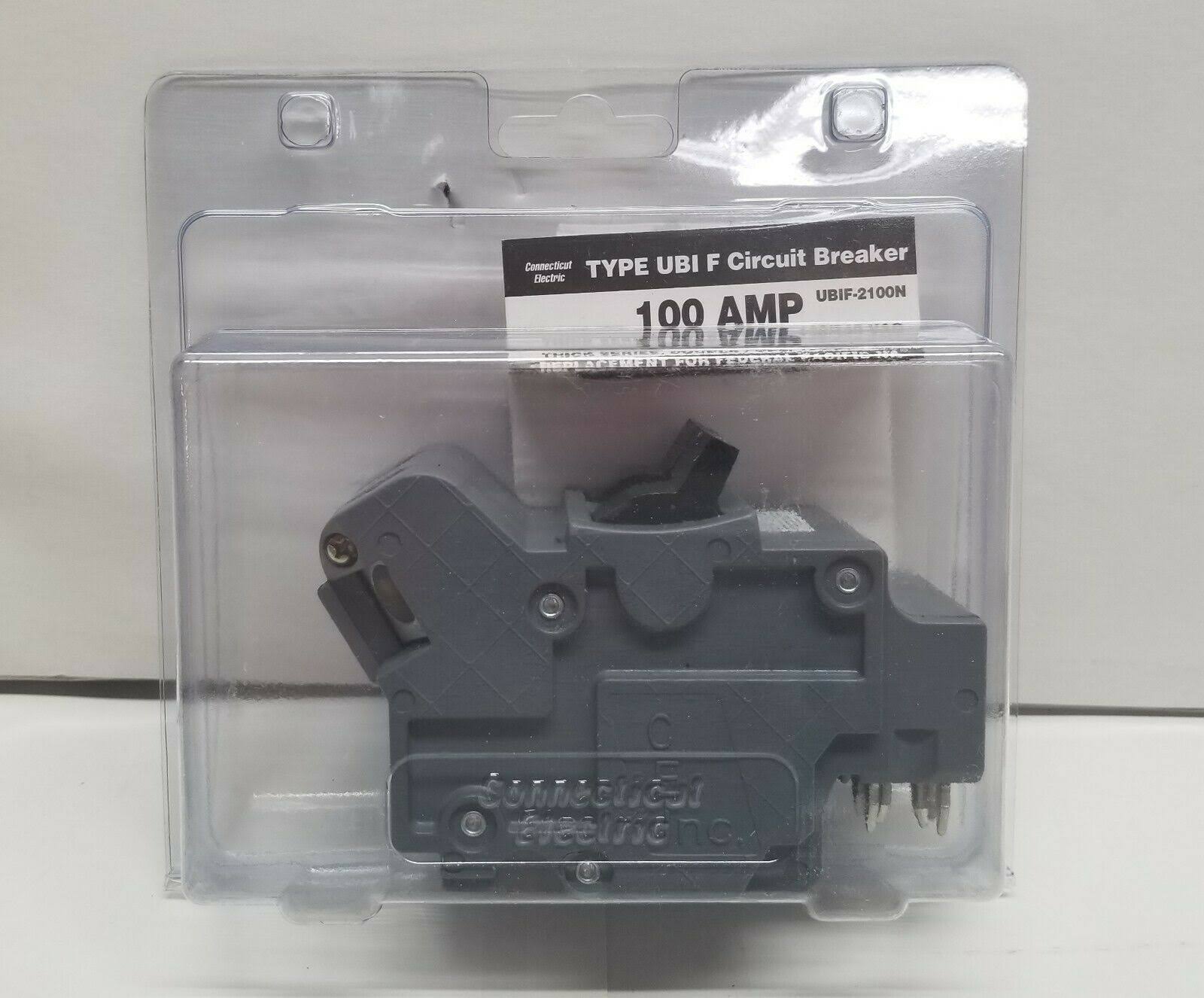 Connecticut Electric VPKUBIF2100N Circuit Breaker Type UBIF Thick 2-Pole 100A Clamshell Packaged