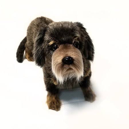 Hansa Toys - Long Haired Dachshund, 13 inch