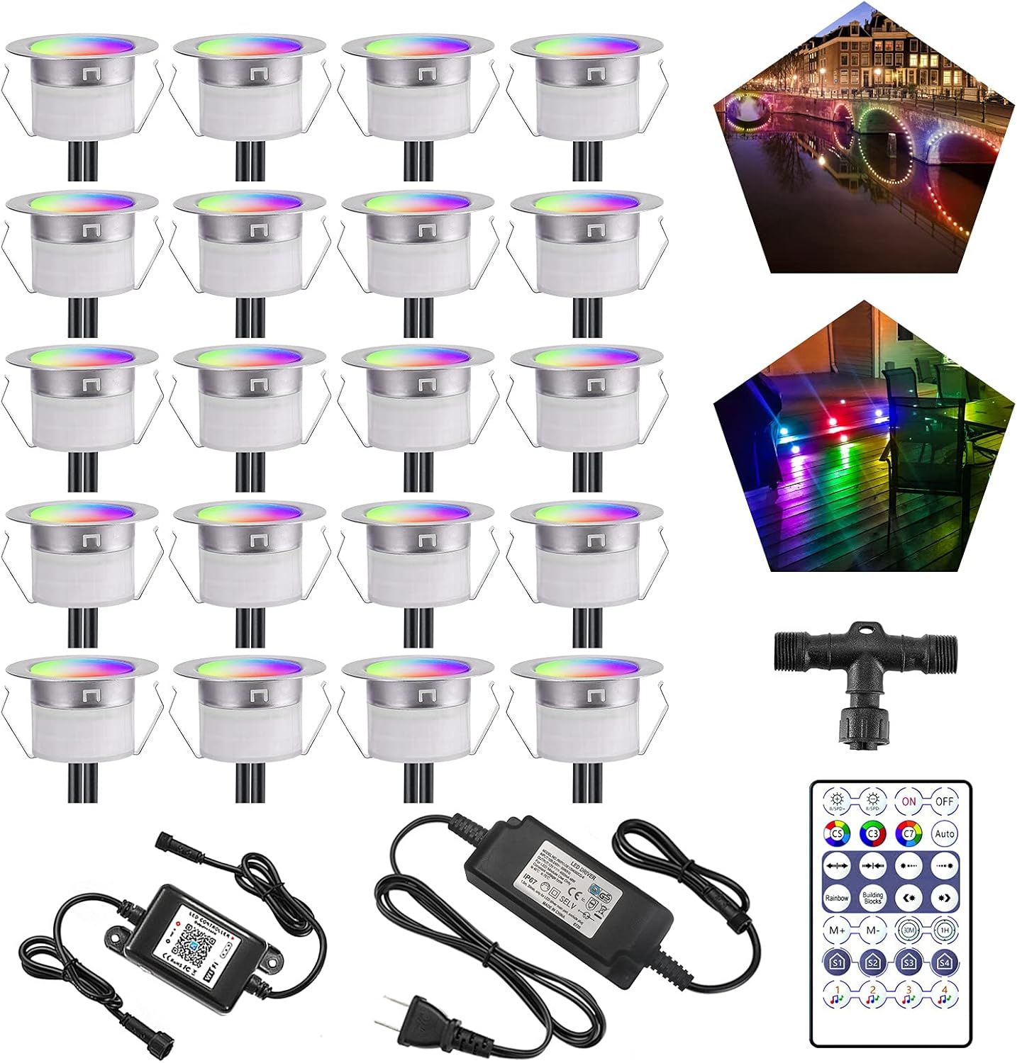 FVTLED WiFi Deck Light Dream Color, 30 Pack &Phi;1.22