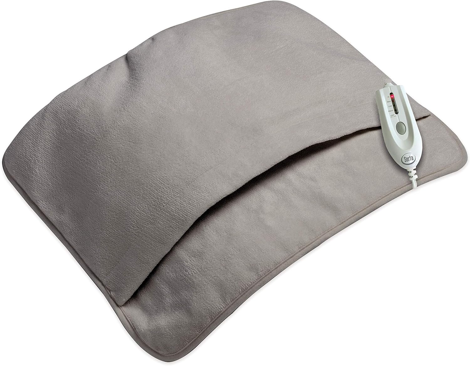 Serta | Ultra Soft Plush Electric Heated Warming Pad for Feet, Back, Waist, and Abdomen (Beige) Pack of 2