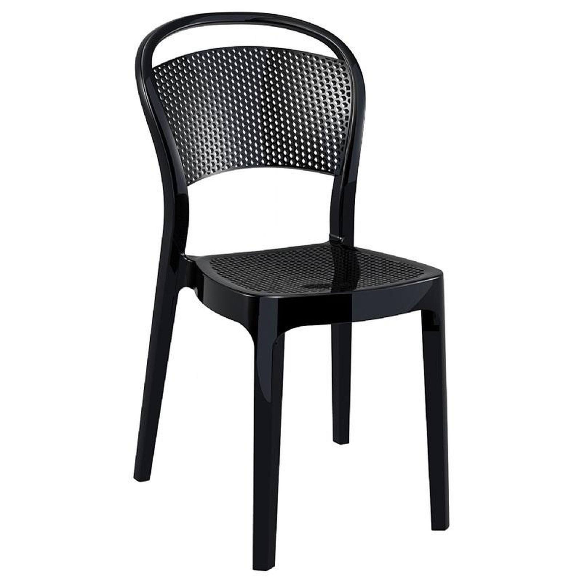 Compamia Bee Polycarbonate Dining Chair Glossy Black
