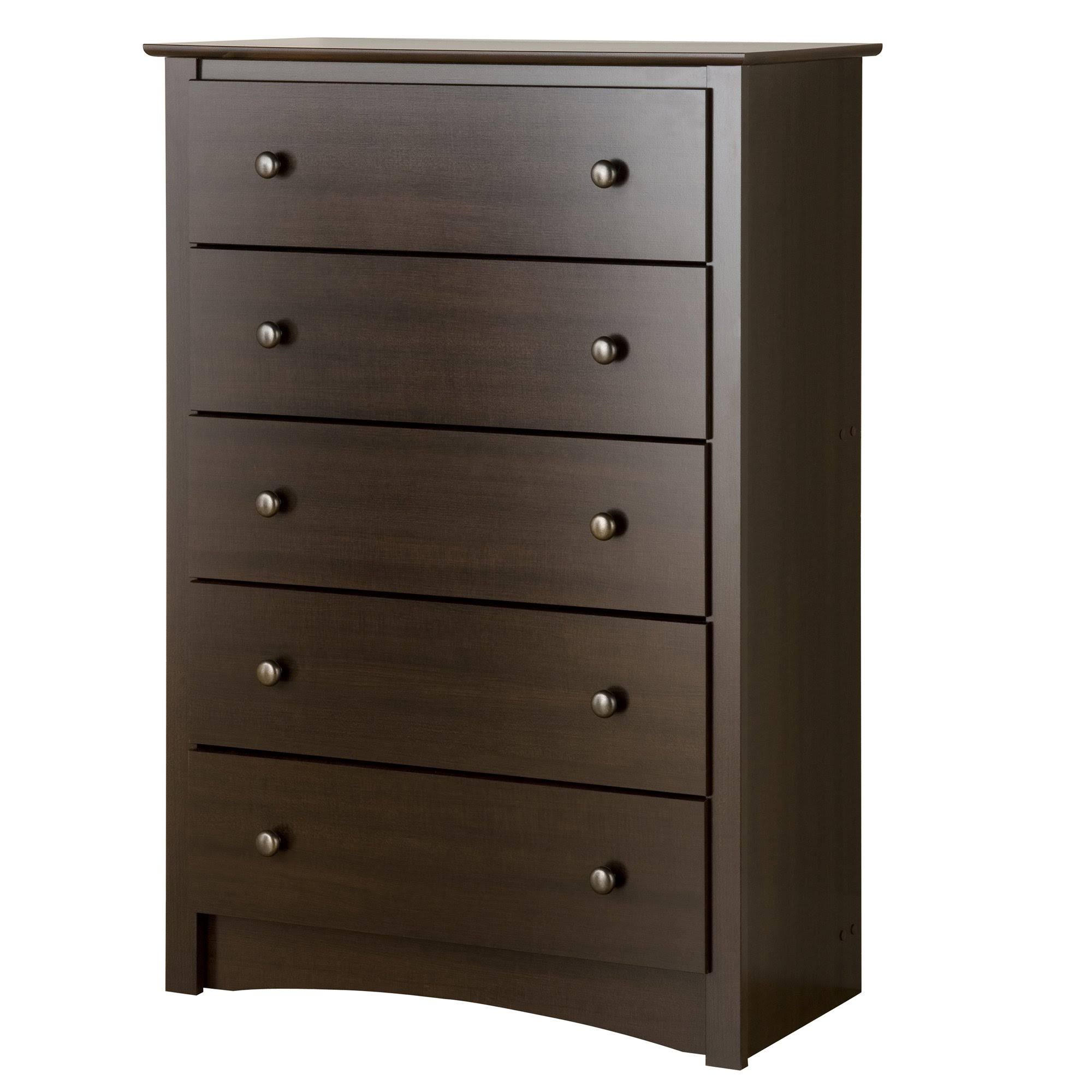 Prepac Fremont 5 Drawer Chest Espresso Brown