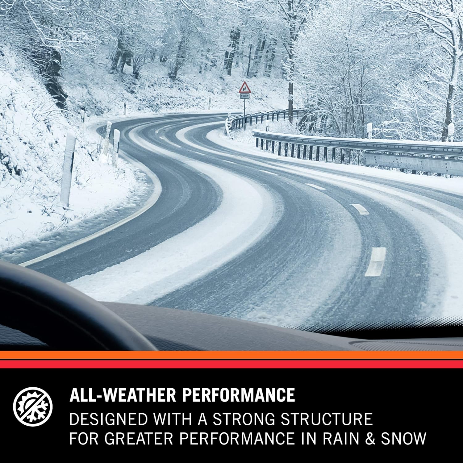 K&N EDGE Wiper Blades: All Weather Performance, Superior Windshield Contact, Streak-Free Wipe Technology: 15