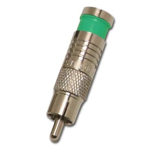 Eclipse 705-004-GN - RCA Connector - RG6/U - Green - 100/Pack