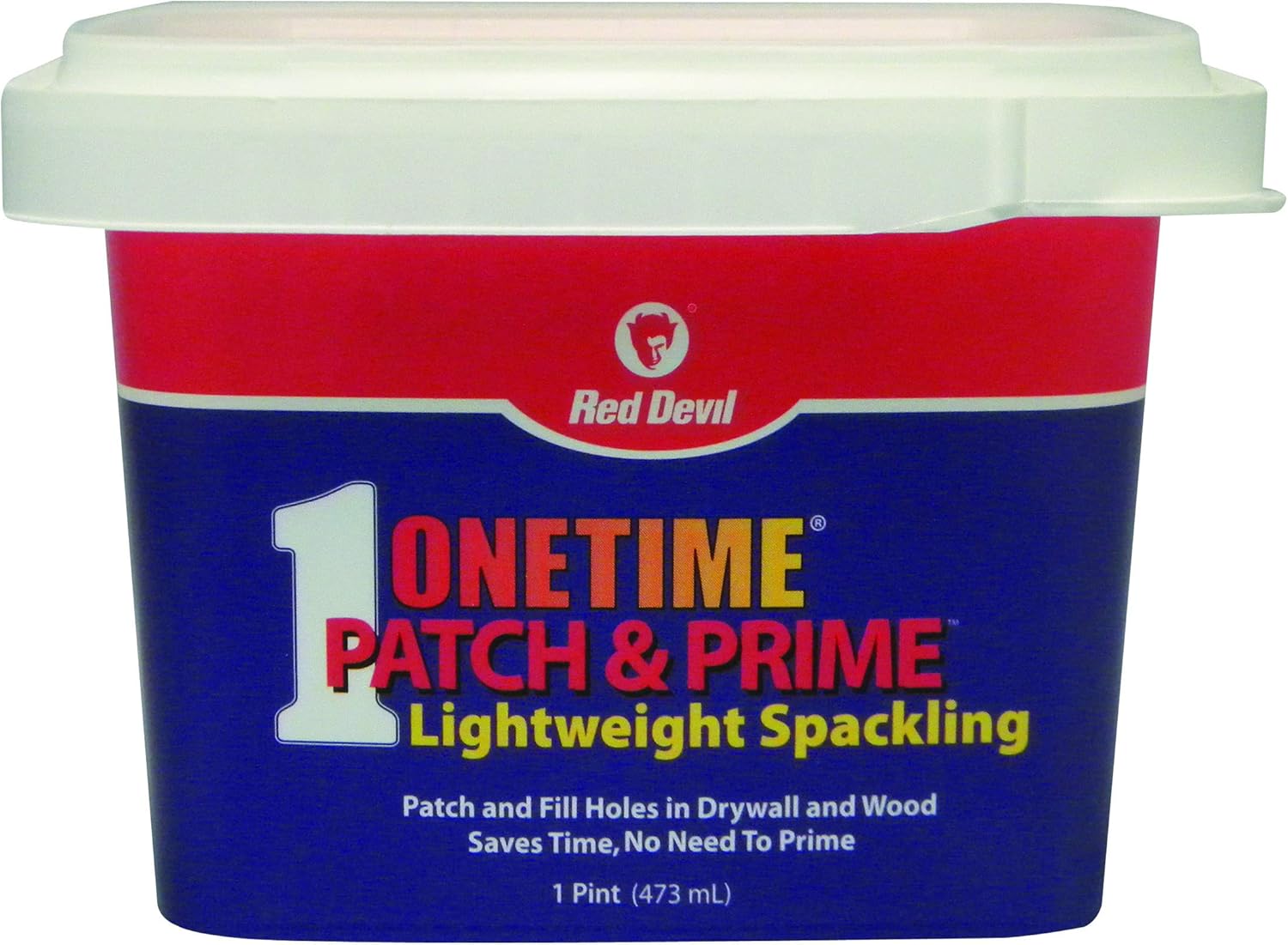 Red Devil 0540 ONETIME Patch & Prime Lightweight Spackling, Pack of 12, White, 12 Pack