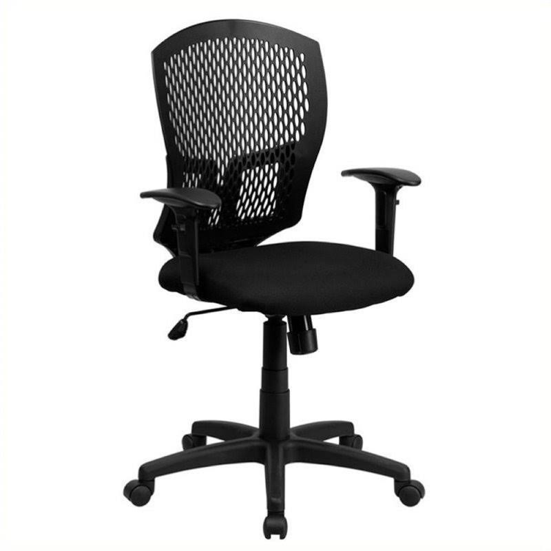 Scranton u0026 Co Mid-Back Task Office Chair with Arms in Black SC-464036