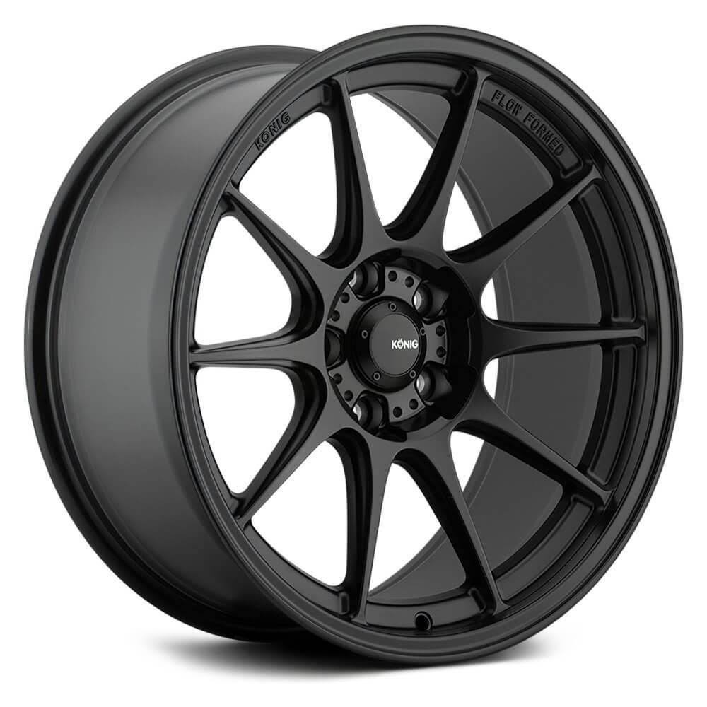 Konig 57B Dekagram 15x7.5 4x100 +35mm Matte Black Wheel Rim