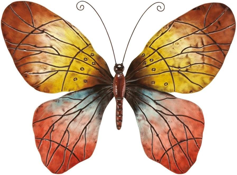Deco 79 64263 Wall Metal Butterfly for Wall Decor Pack of 2