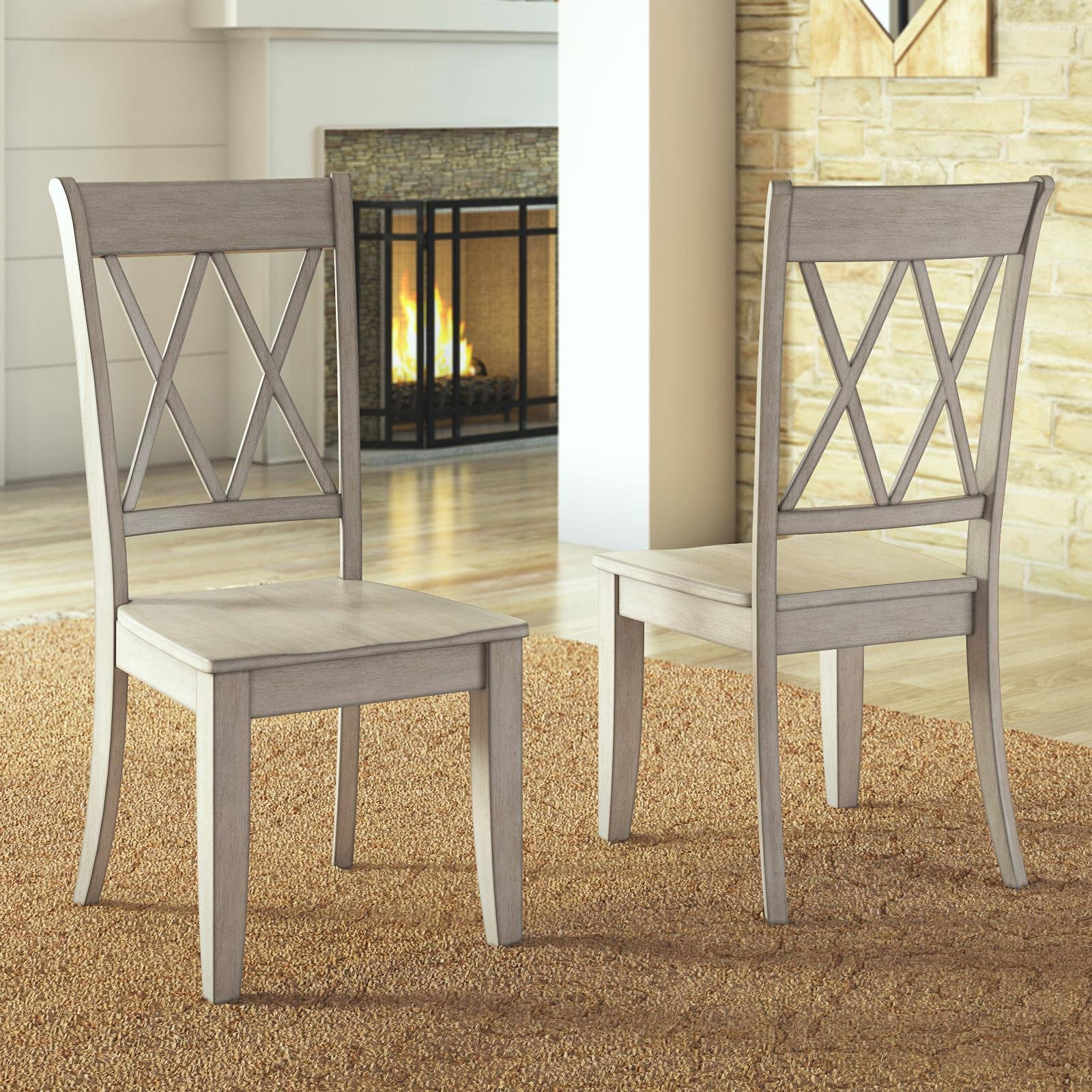 HumbleNest Farmers Market Cross Back Dining Chair - Set of 2