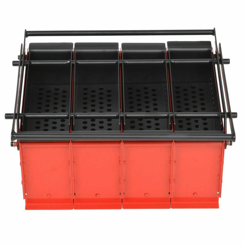 vidaXL Paper Log Briquette Maker Steel 15x22x12.2x22x7.1x22 Black and Red