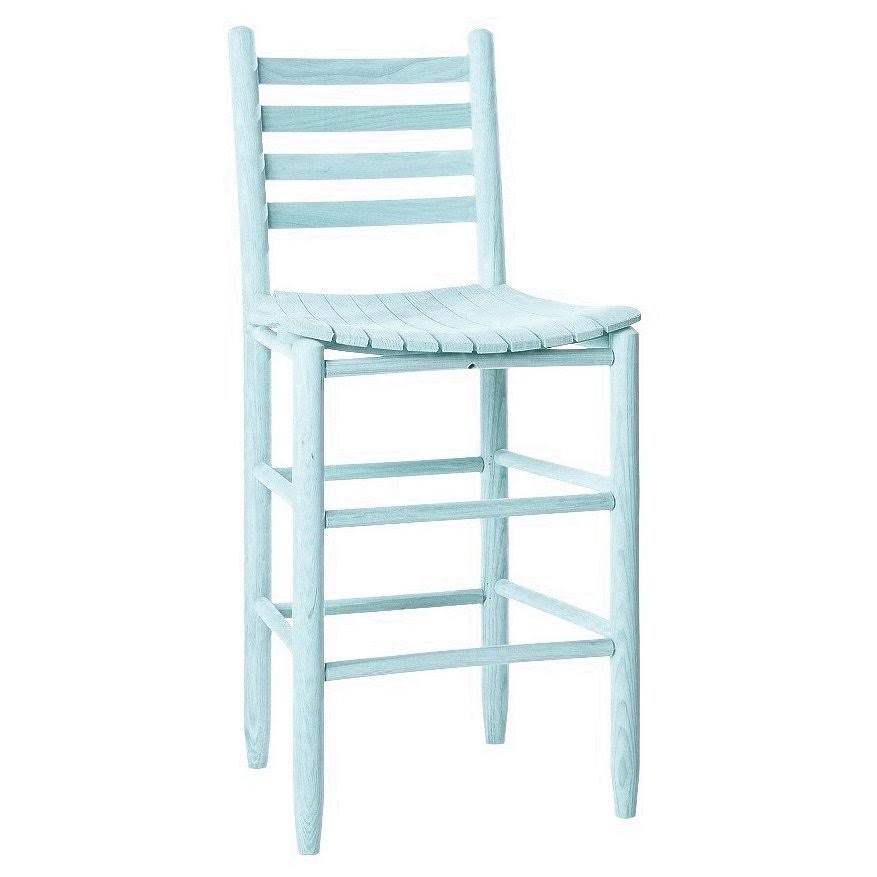Dixie Seating Asheville Wood Ladderback Dining Chair NO. 3324s Coastal Blue