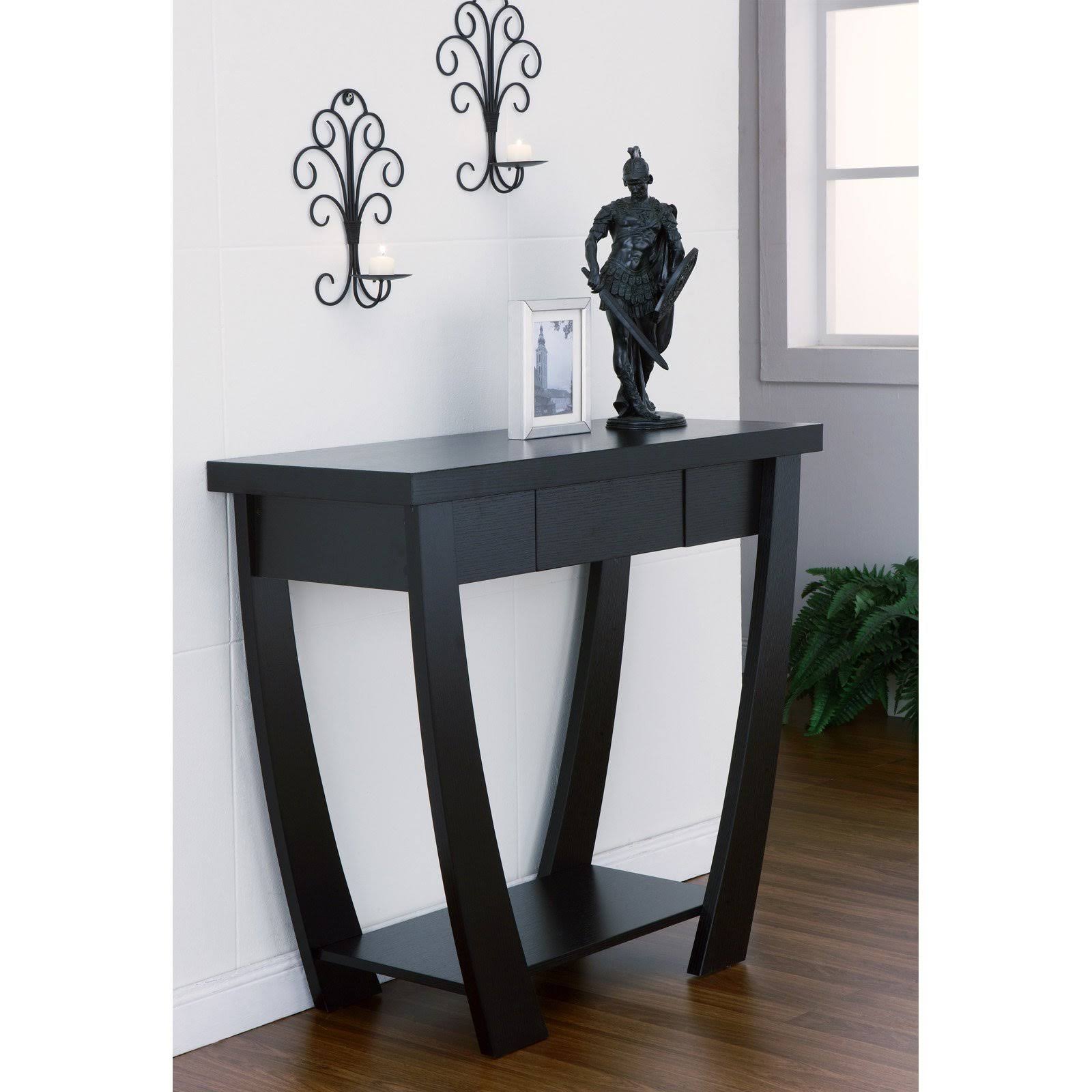 Furniture of America Shell Console Table Black