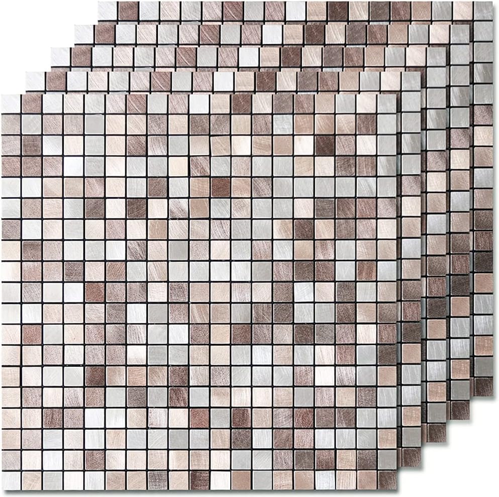 DICOFUN 10-Sheet Peel and Stick Tile Backsplash, Rustic Woodgrain Backsplash Tile for Kitchen & Bathroom Pack of 2