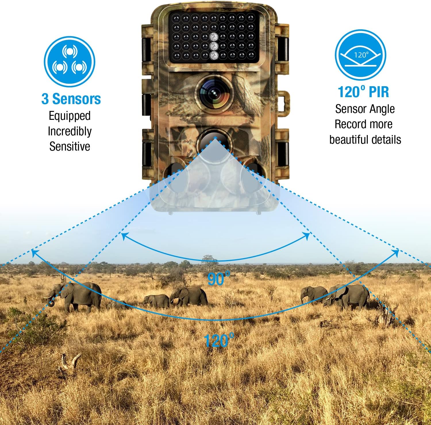 2-Pack Night Vision Game Trail Deer Cameras Yard & Field Cameras 20MP 1296P Video Motion Activated Waterproof for Hunters Hunting Wildlife, Outdoor Animals Tracking & Home Security Photo & Video Model