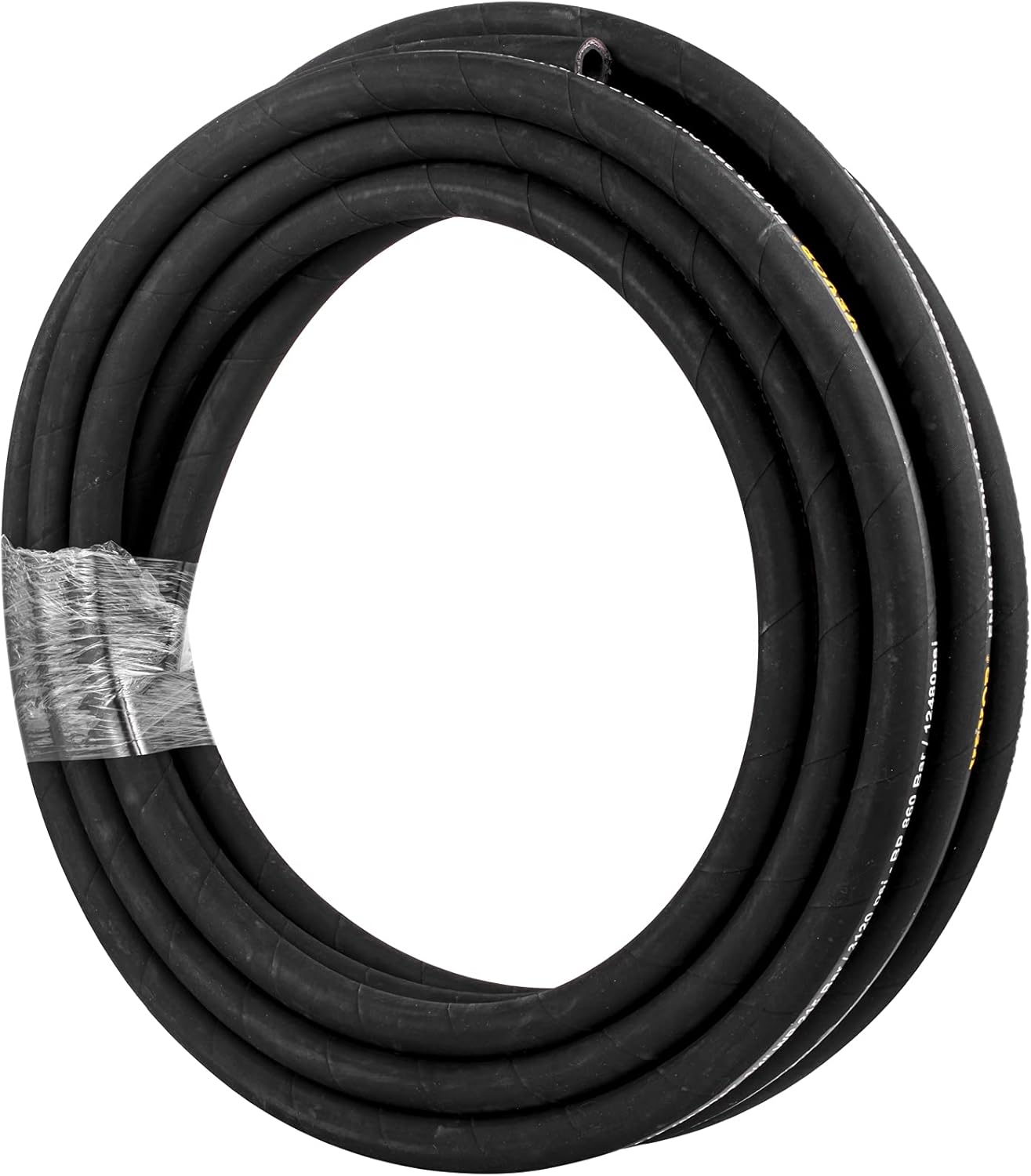 VEVOR Hydraulic Hose 1/4 inch x 328 ft, Coiled Hydraulic Hose 5800 PSI, Rubber Hydraulic Hose with 2 High-Tensile Steel Wire Braid, Bulk Hydraulic Hose -20℃ to 140℃, Hydraulic Oil Flexible Hose Pack of 2