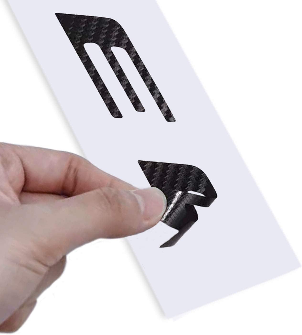 MICOOS Compatible with Carbon Fiber Car Tailgate Emblems Inserts Letters Decoration Stickers for Ford Explorer 2020 2021(Black)