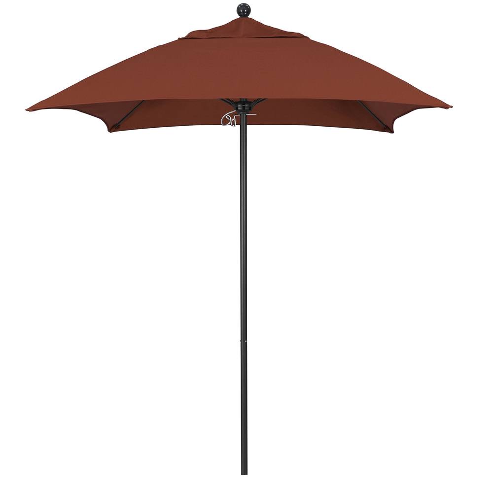 California Umbrella Venture Collection ALTO604302-5440 6& Patio Umbrella with Black Aluminum Pole Fiberglass Ribs Push Lift with