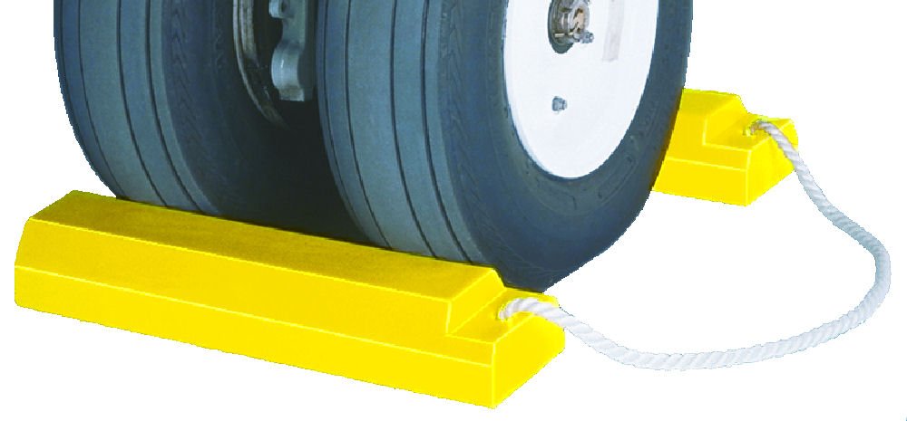 Tigerchocks AC3512-P Urethane Lightweight Commercial Aviation Wheel Chock, Yellow, 12