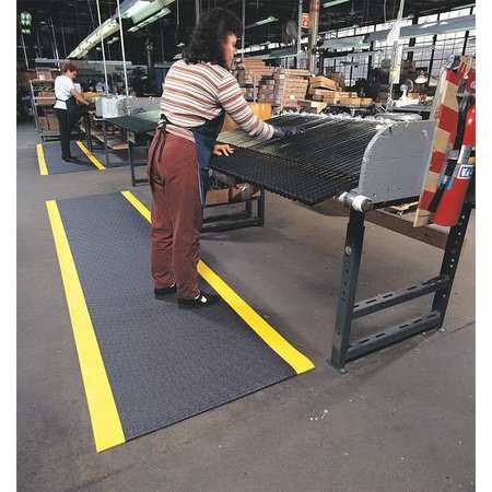 Notrax 415S0410BY Antifatigue Mat,black,yllwbrdr,4Ftx10Ft