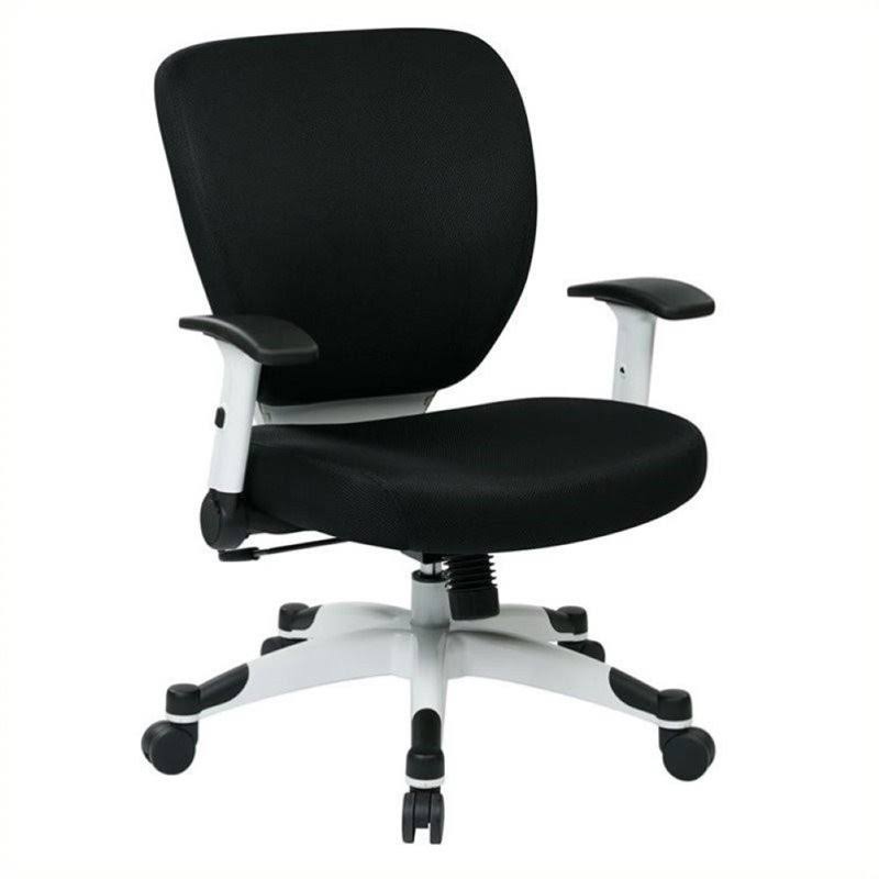 Scranton u0026 Co Padded Mesh Office Chair in Black - SC-472704