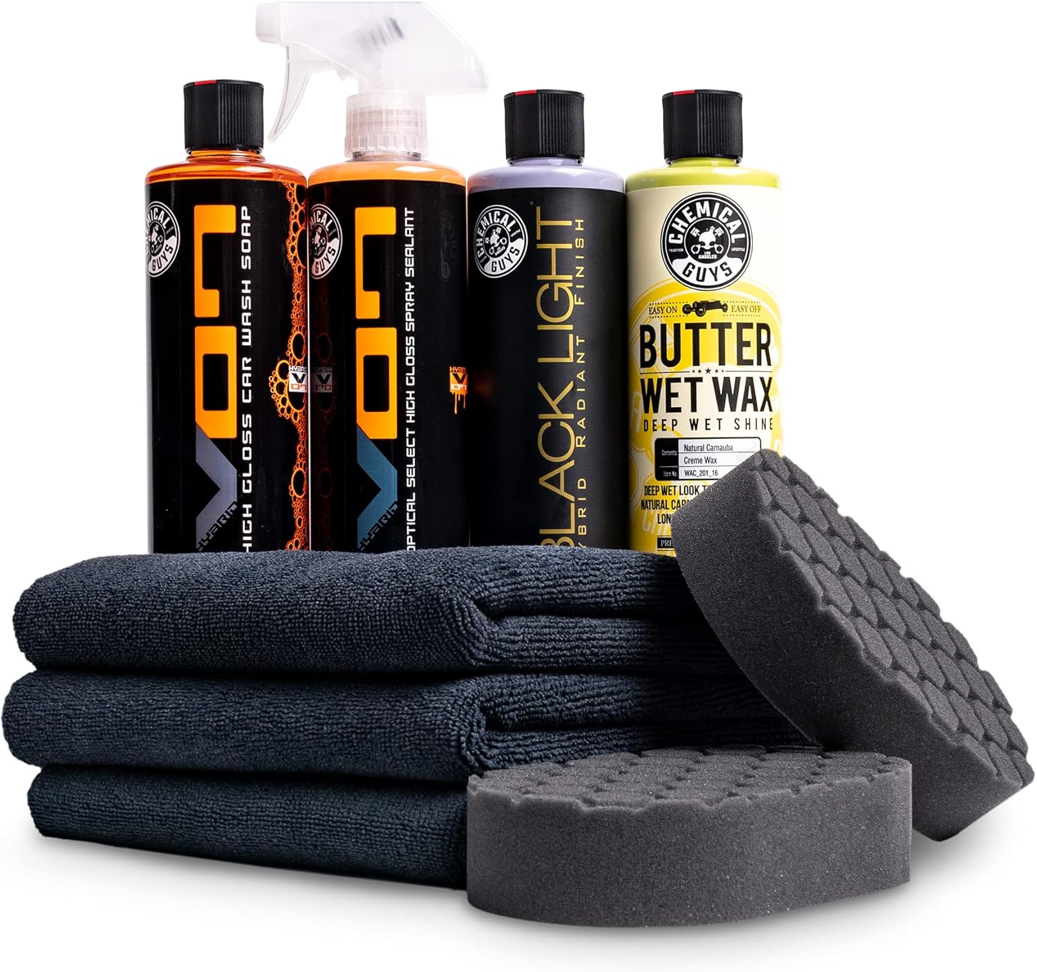Chemical Guys HOL203 Black Car Care Kit, 9 Items