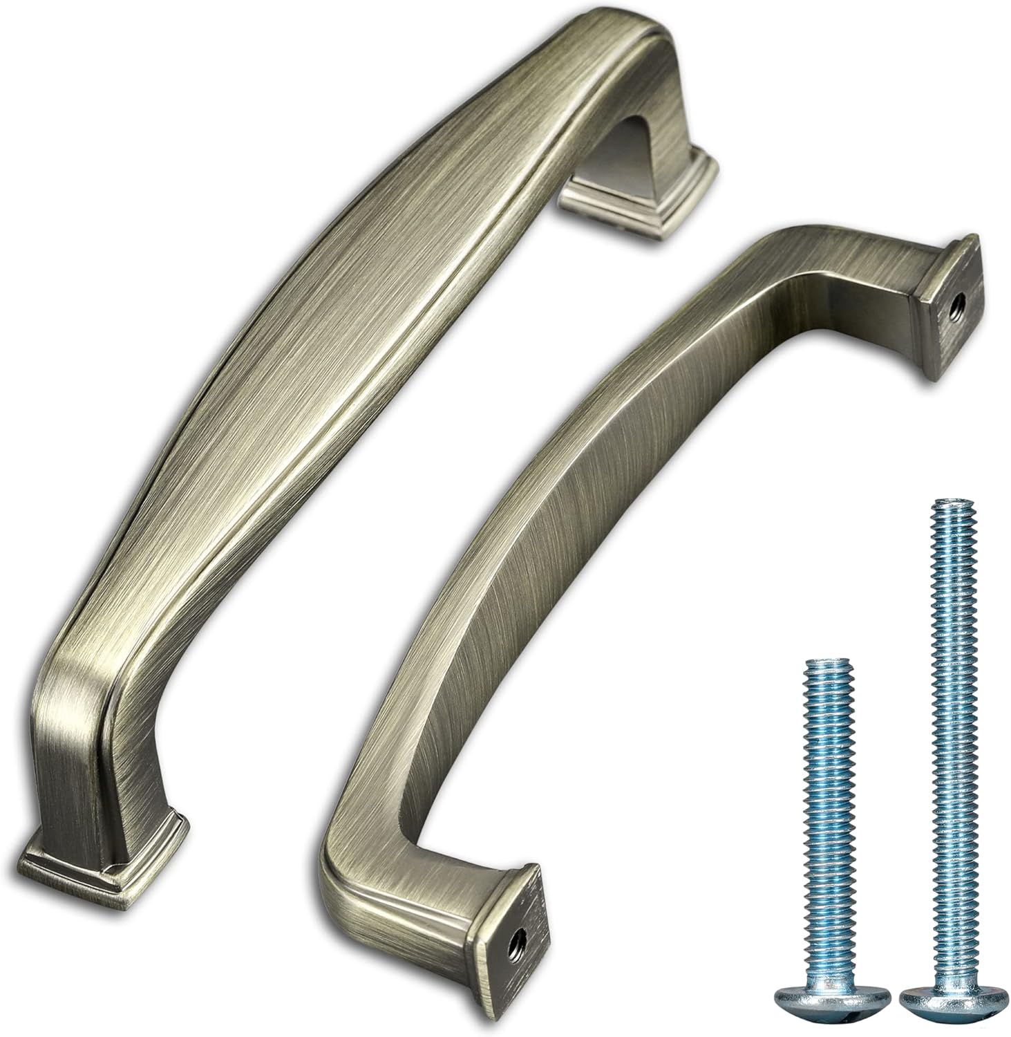 30 Pack Modern Curved Bar Cabinet Handle, 5.25