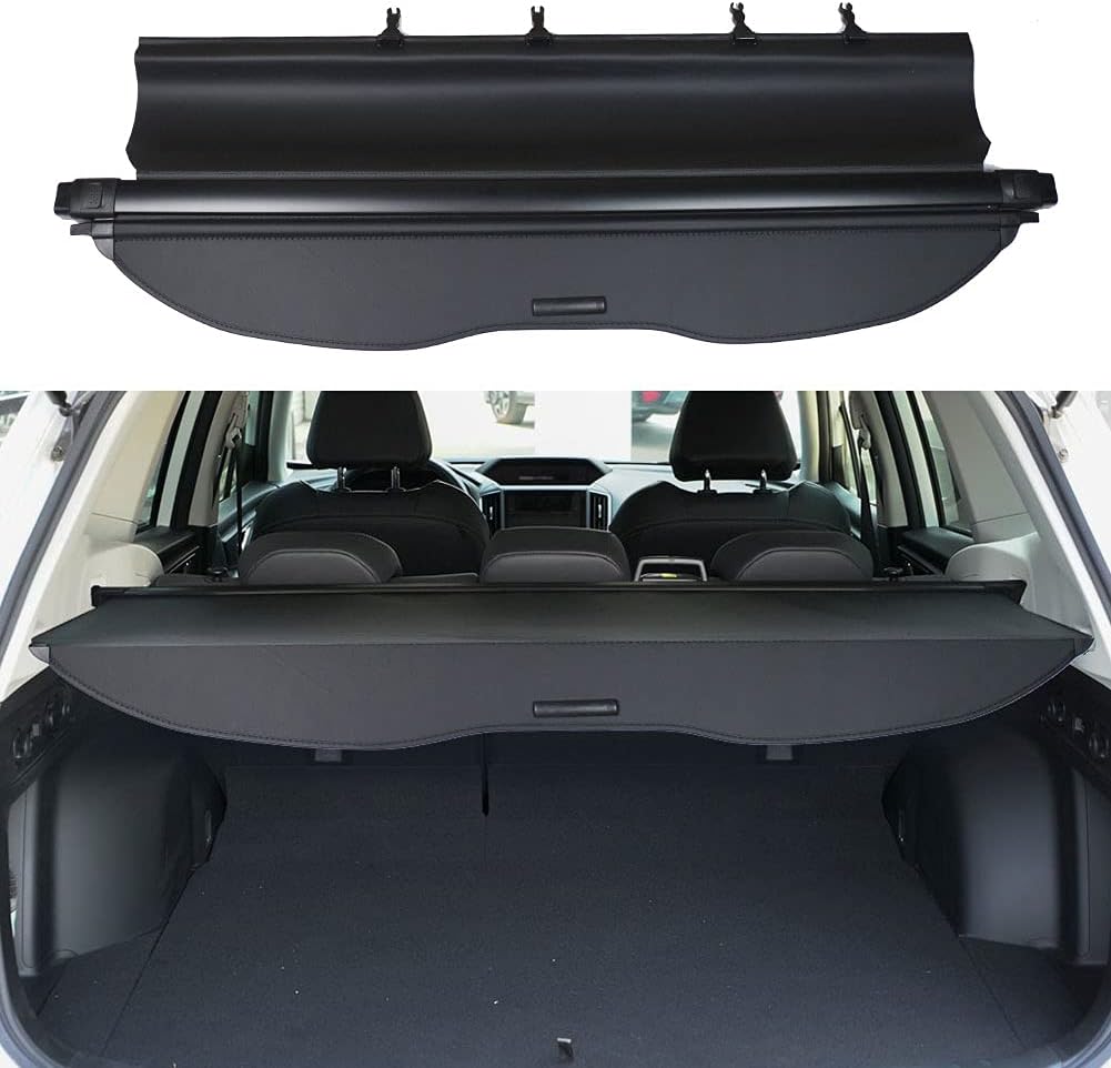 BOPARAUTO Cargo Cover for Subaru Forester (Manual Tailgate)&nbsp;Accessories 2014-2016 2017 2018 With Mesh Organizer Rear Trunk Shade Cover