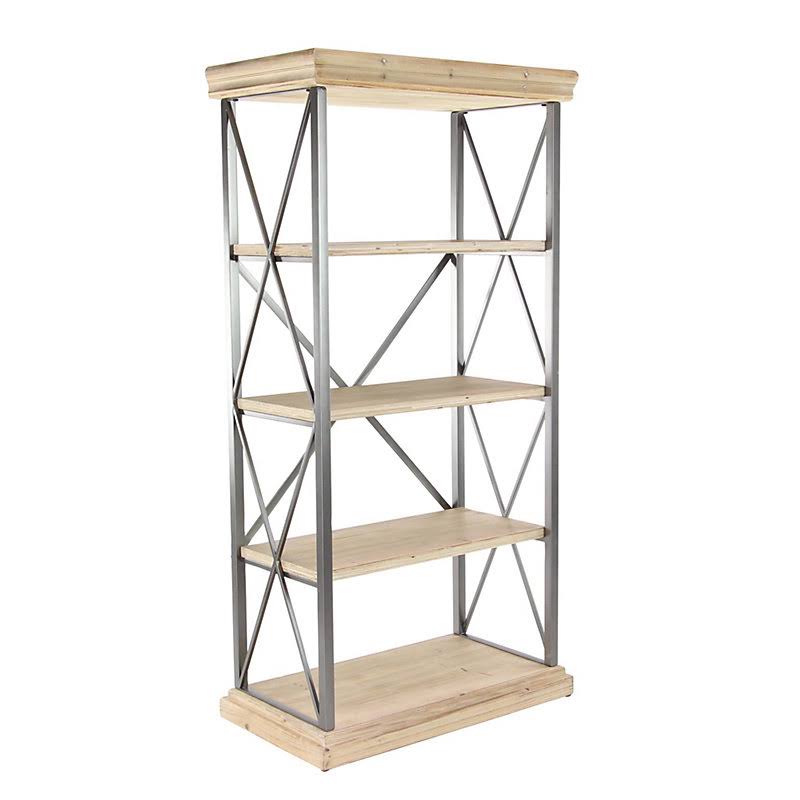 Gracie Oaks Lykens Modern 4-Tier Fir Etagere Bookcase