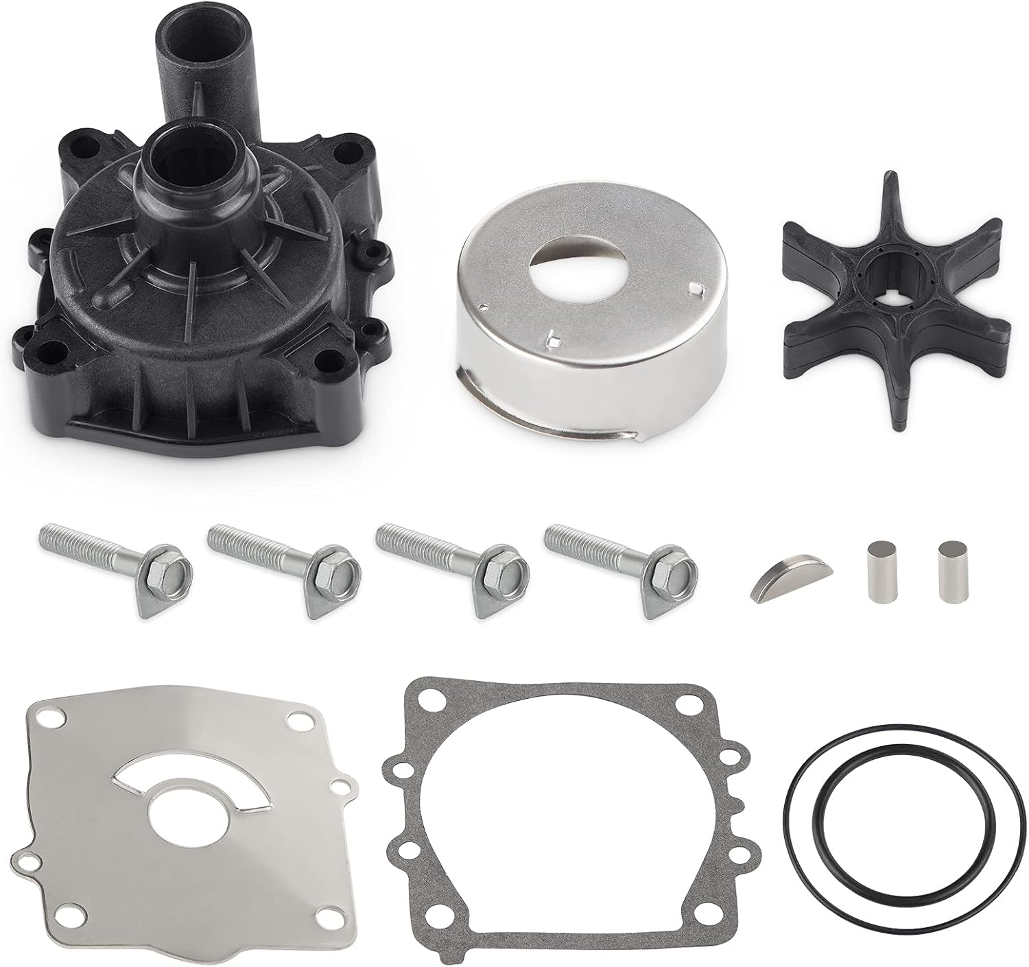 JDMON Compatible with Water Pump Impeller Kit with Housing YAMAHA Outboards V6 150 175 200 225 250 300 HP Replaces 61A-W0078-A2-00 61A-W0078-A3-00 Sierra 18-3396