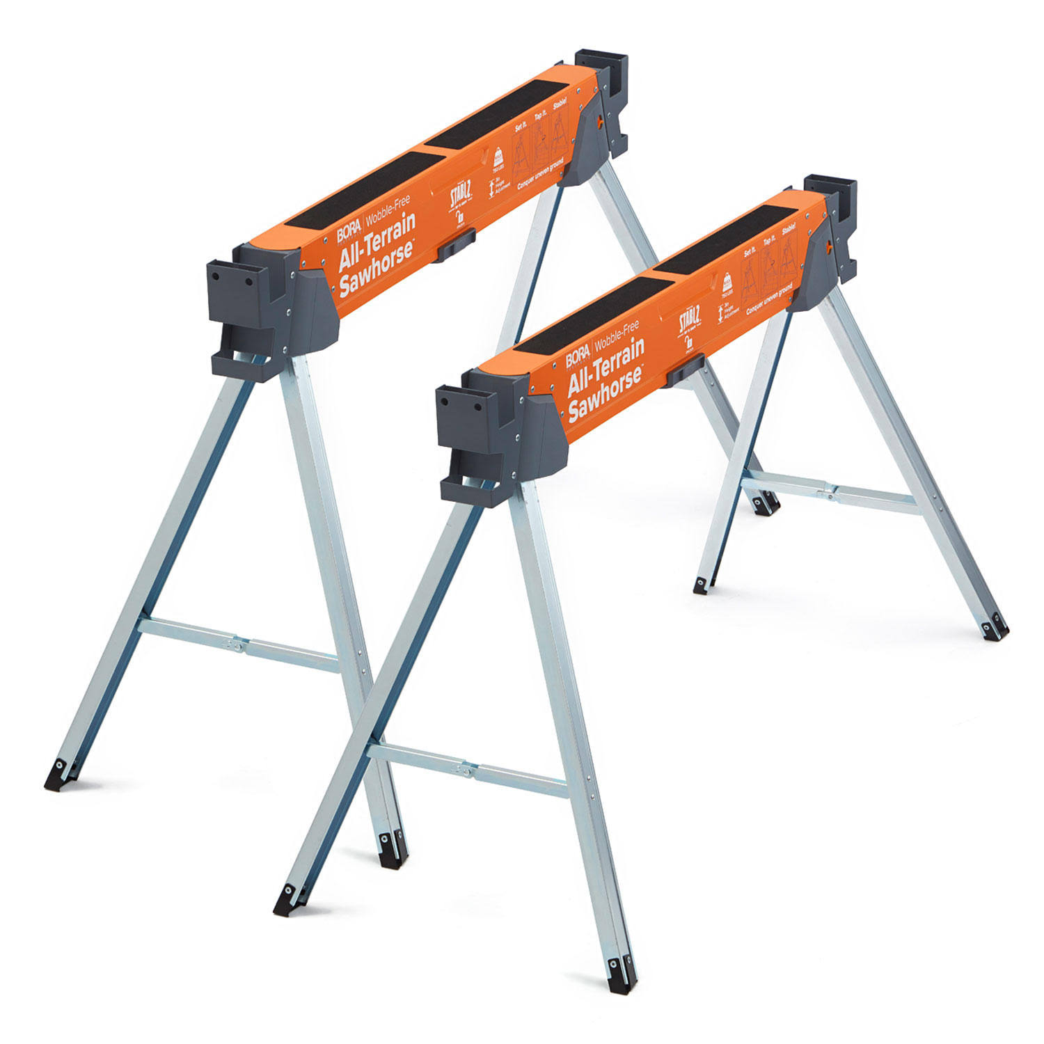 Bora 36 in. Steel All Terrain Sawhorse (2-Pack)
