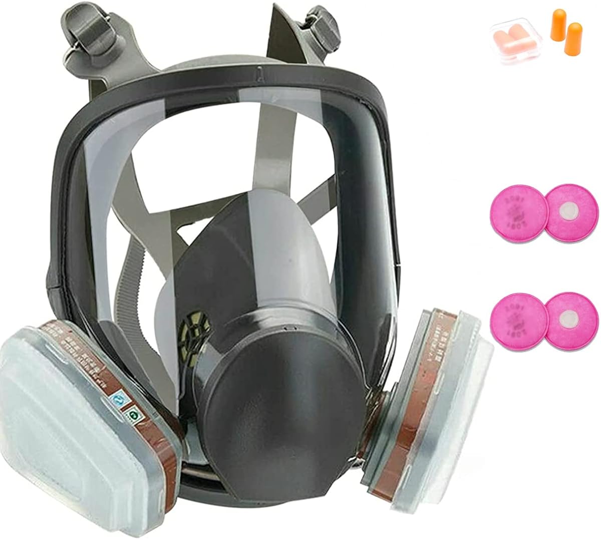 Full Face Respirator Reusable Full Face Wide Field of View For Gas Respirator Painting Welding Woodworking Other