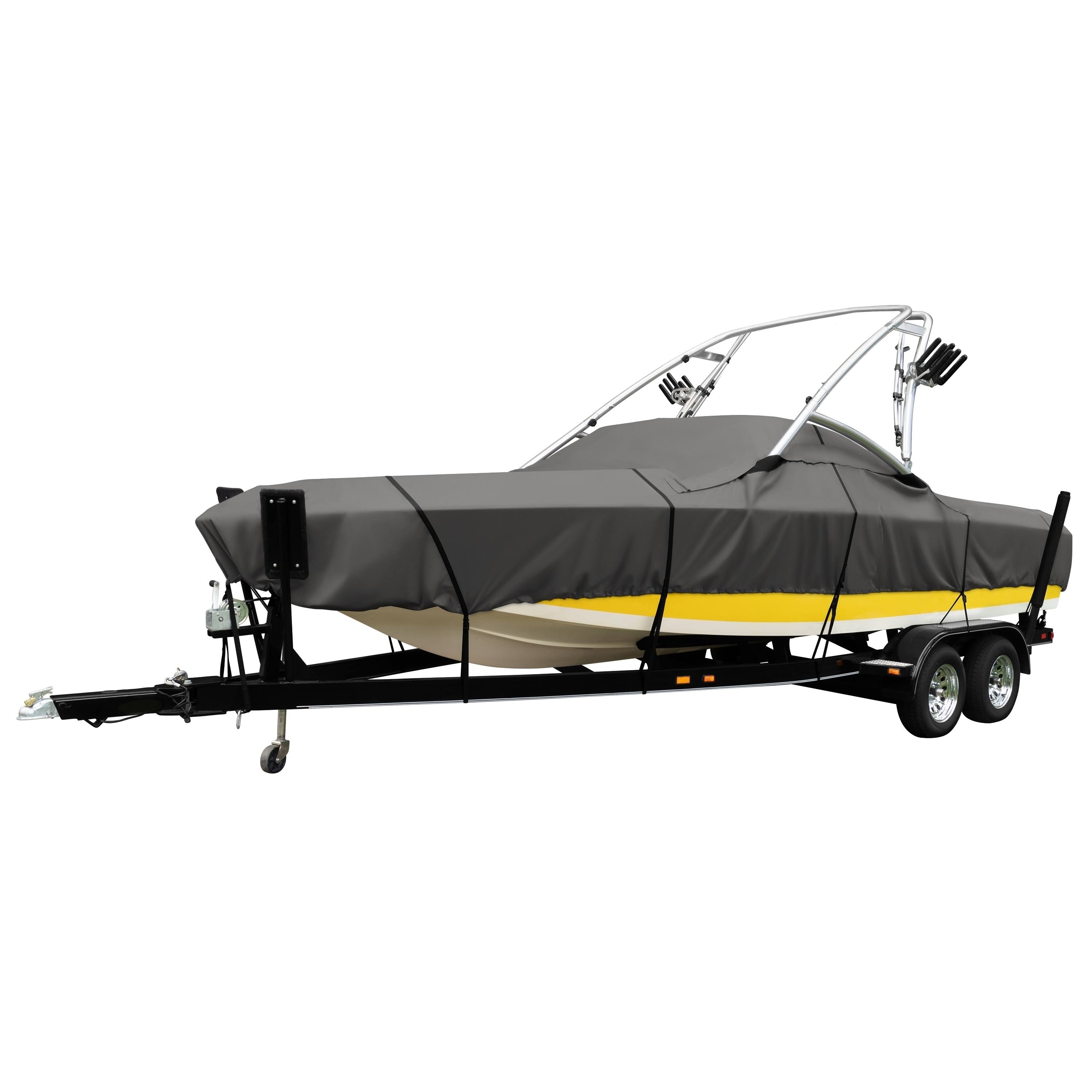 Classic Accessories StormPro Heavy-Duty Ski u0026 Wakeboard Tower Boat COVER, Fits Boats 22 - 24 ft Long, Beam Width to 116 in W