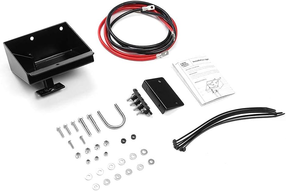 Kemimoto Sportsman 570 Battery Relocation Kit Sportsman 450 Battery Relocate Box Compatible with Polaris Sportsman 450 570 Accessories 2014-2021 w/Battery Box Wires